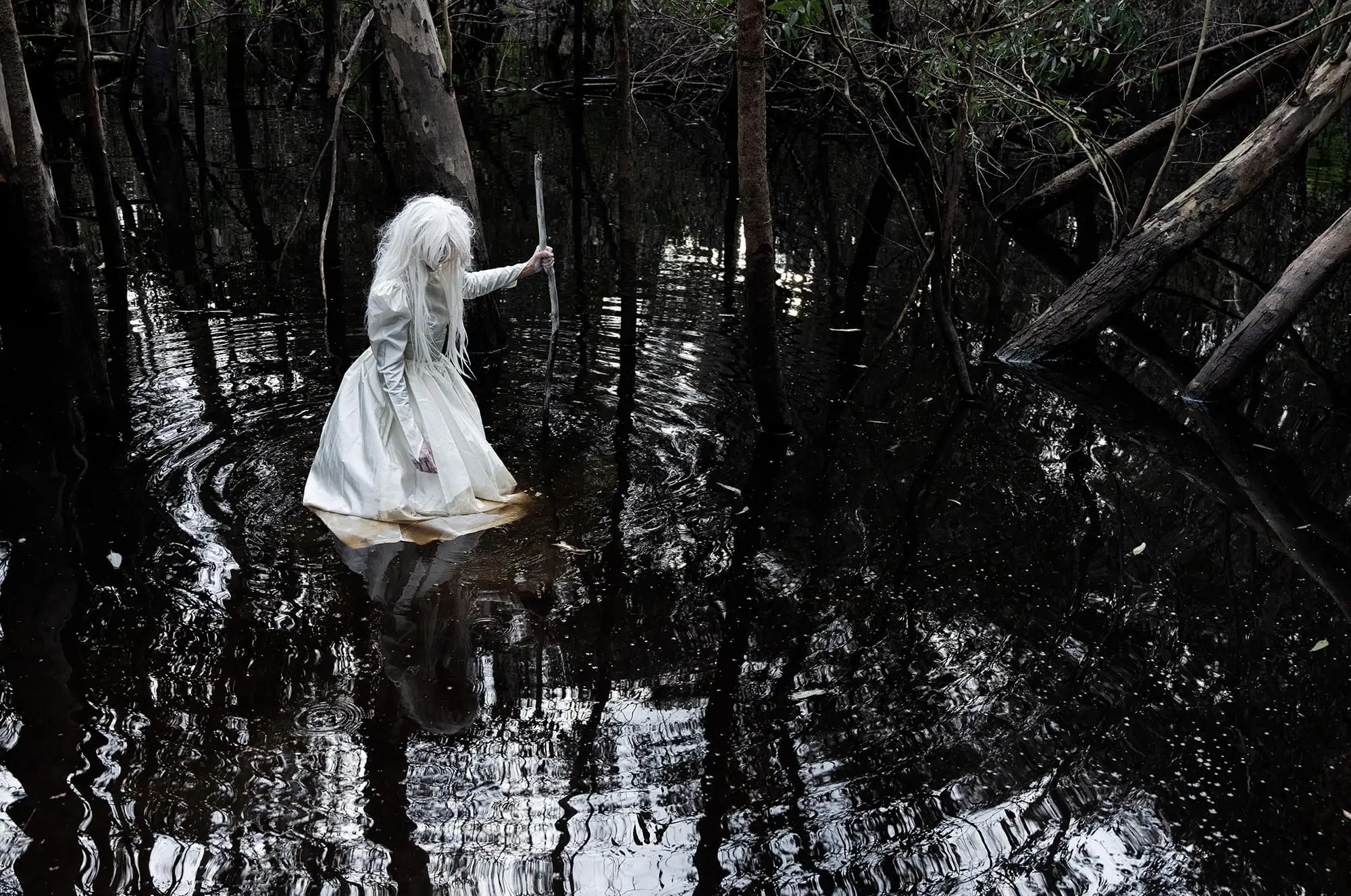 Jill Orr_ Same Place Different Time_ Lady in the Swamp_ 6695
